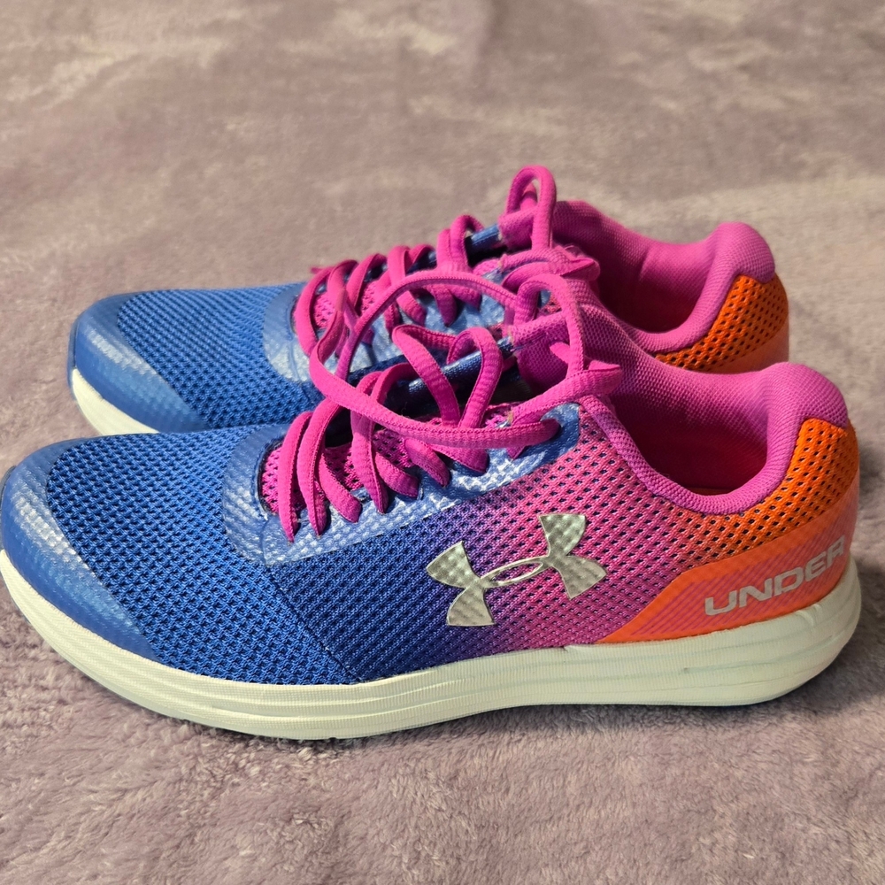Under Armour Blue and Pink Athletic Shoes